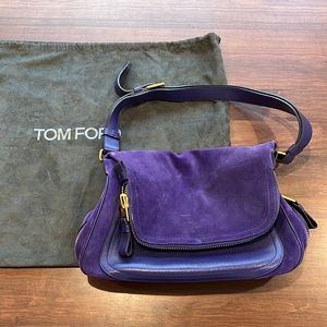 Tom Ford Suede Violet Blue Bag